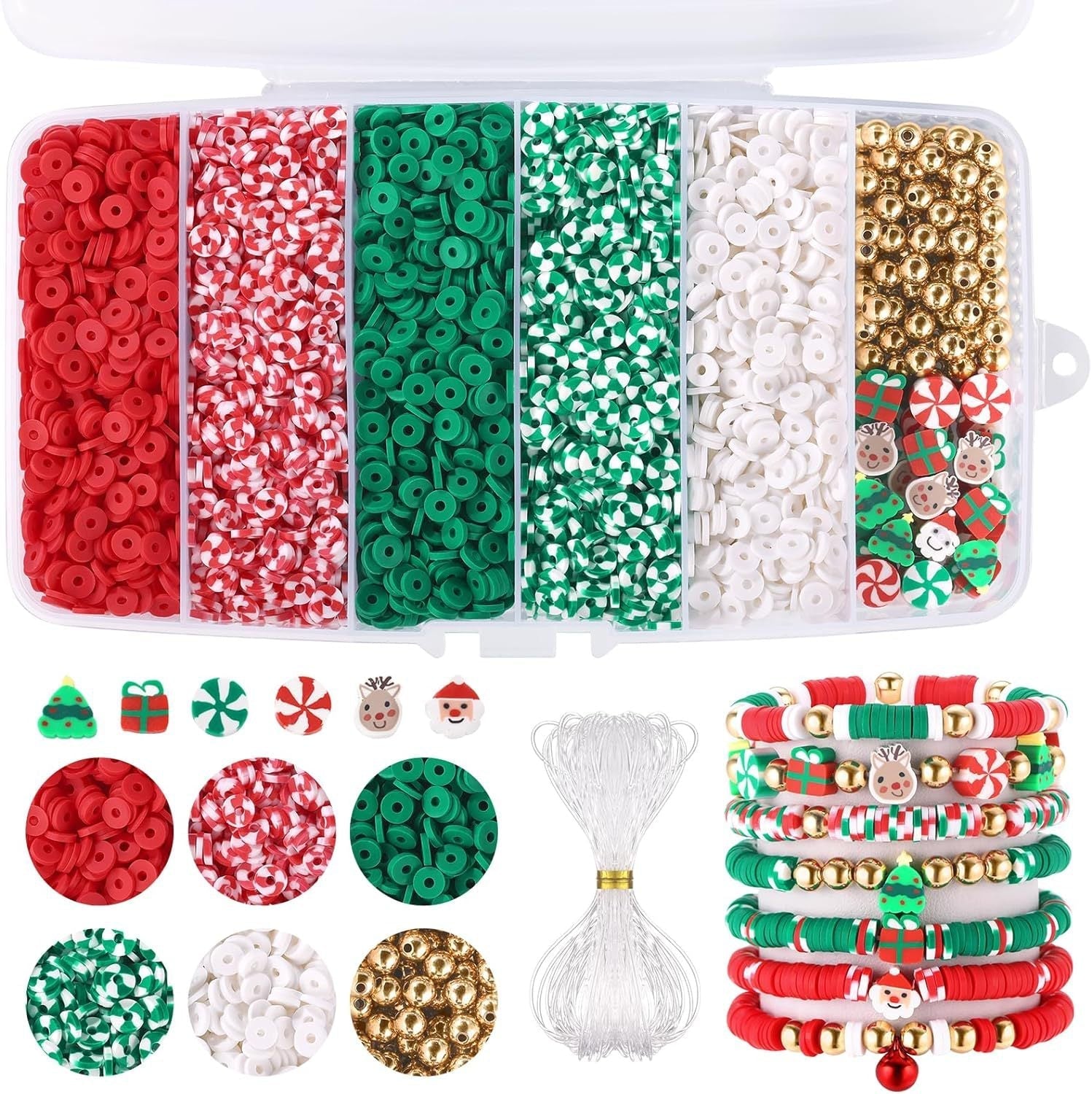 Essential clay beads set for personal crafts