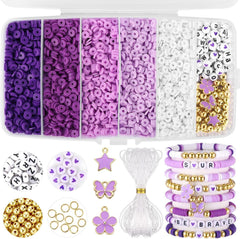 Stylish clay bead set for creative crafting