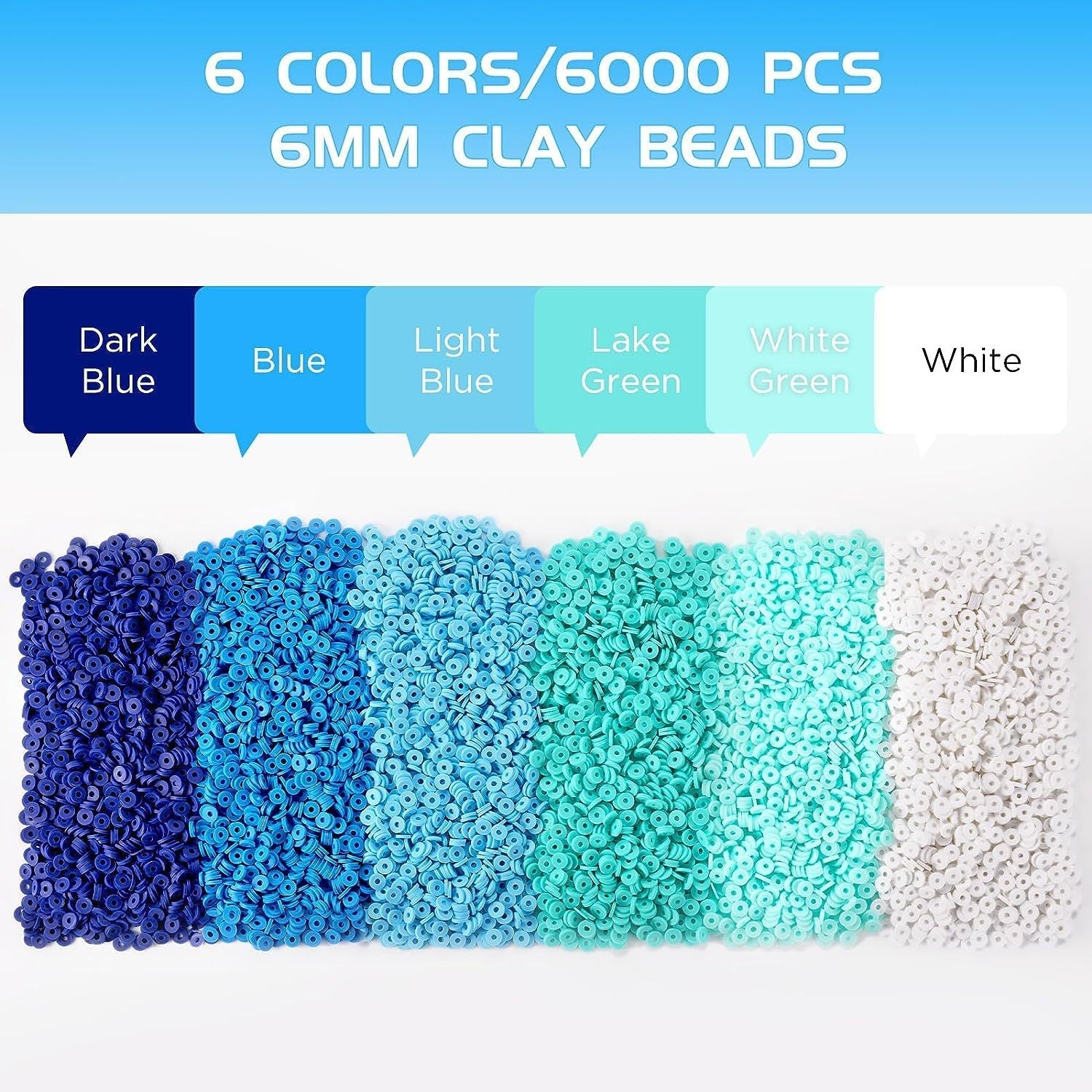 Brightly coloured DIY clay beads collection