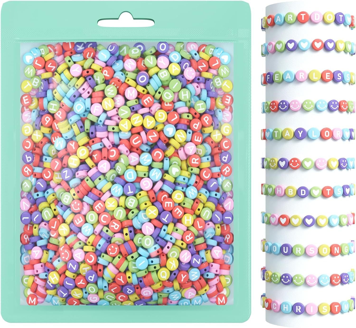 Packaging and contents of the DIY bead kit