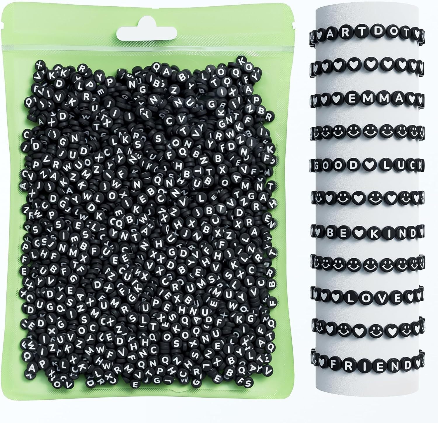 Collection of different bead colours available