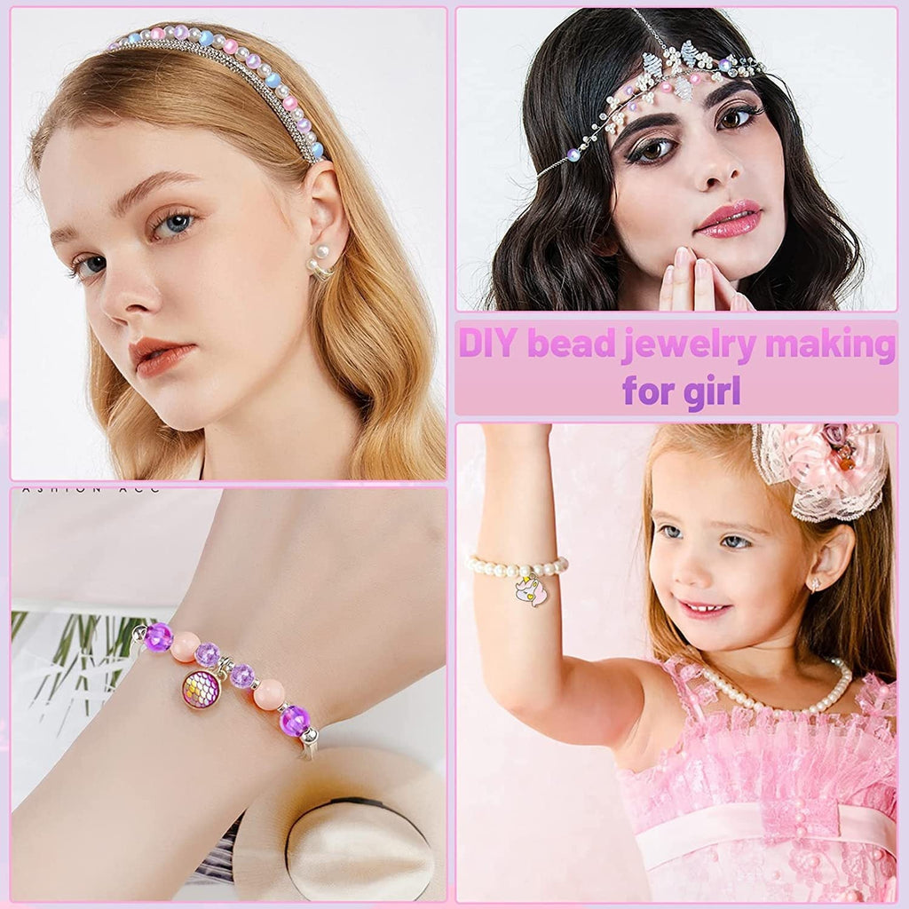 Girls designing unicorn-themed jewellery