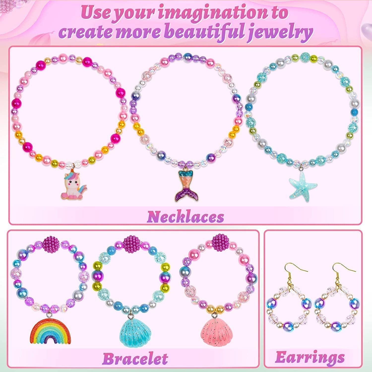 Contents of the unicorn jewellery kit