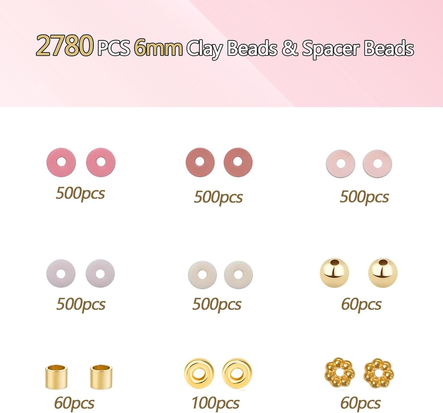 Assorted clay bead set for creative play