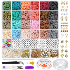 Different patterns of clay beads for jewellery making