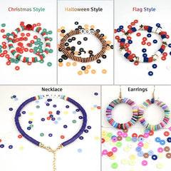 Artistic arrangement of clay beads for DIY projects