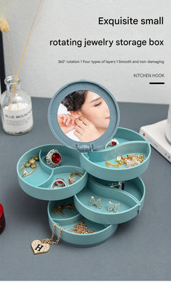 Elegant rotating jewellery box in elegant setting