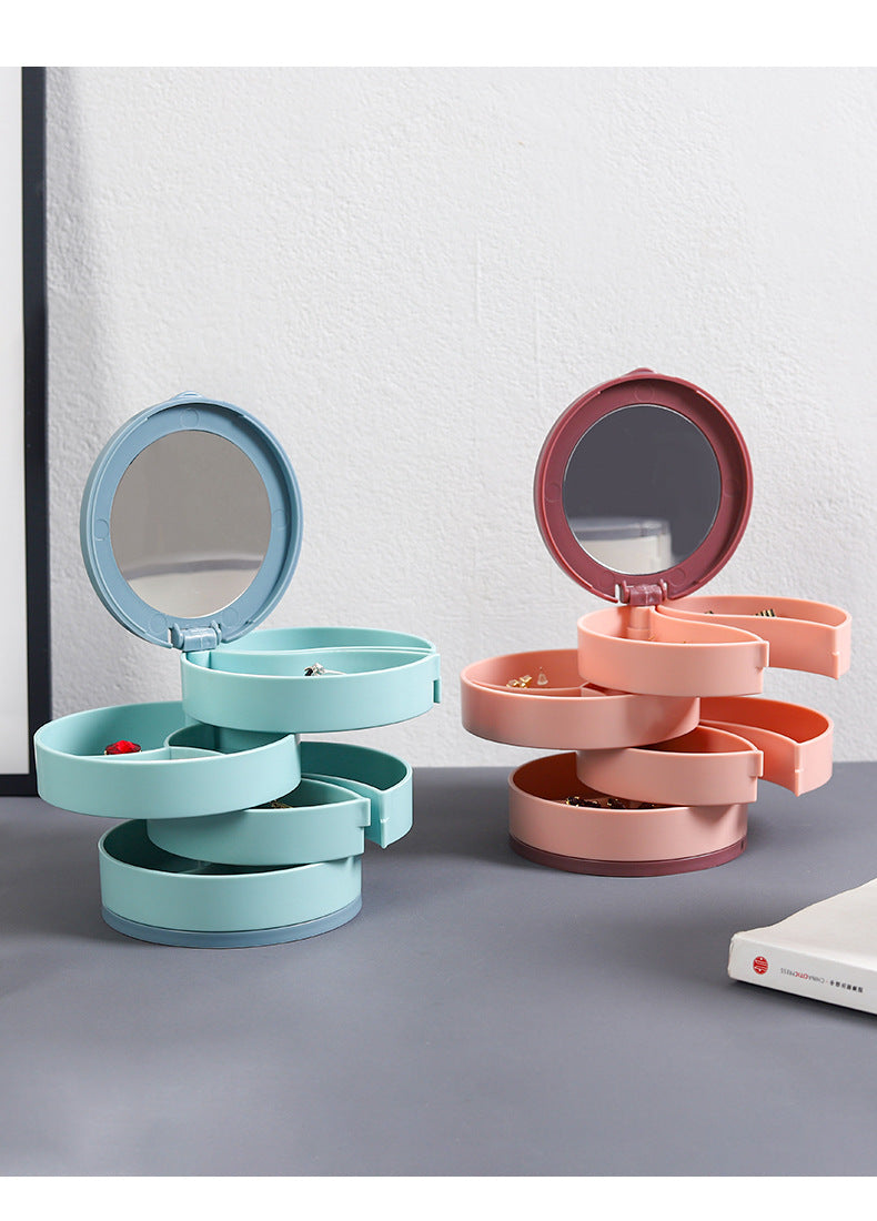 Elegant rotating jewellery box in elegant setting