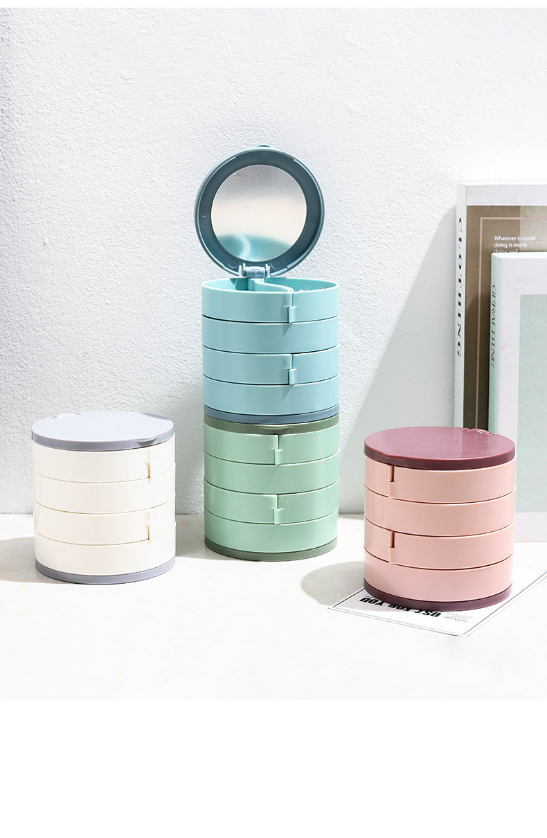 Image of a rotating multi-tier jewellery box