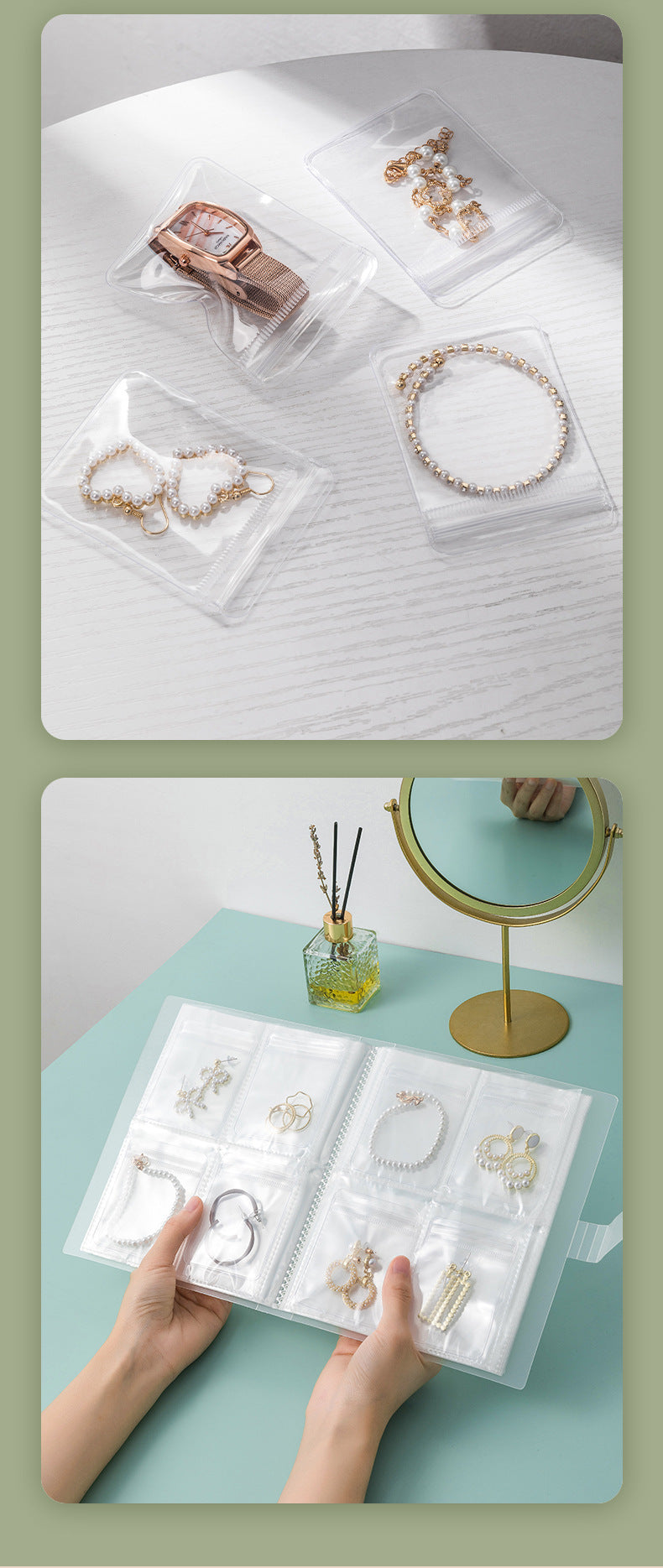 Dust-free storage solution for earrings and necklaces