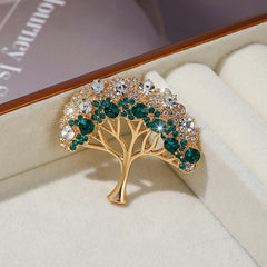 Elegant brooch pin on a suit lapel