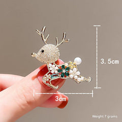 Reindeer Brooch showcased with other jewellery