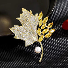Close-up of Maple Leaf Brooch Design