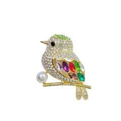 High-Quality Bird Brooch enhancing a jacket