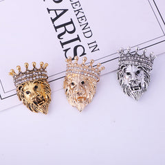 Antique Gold Lion Brooch for men