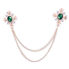 Close-up of rhinestone brooch with unique design image 2