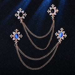 Close-up of rhinestone brooch with unique design image 2