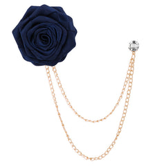 Vintage style floral brooch on a blazer lapel
