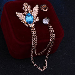 Men's Brooch in Formal Wear with an eagle pin