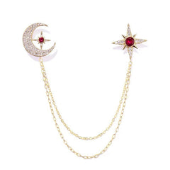 Durable electroplated brooch on a shirt