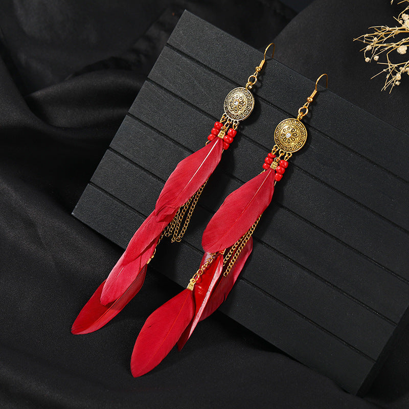 Shimmering blue vintage earrings for women