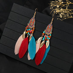 Shimmering blue vintage earrings for women