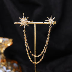 Close-up of elegant pearl-embedded brooch