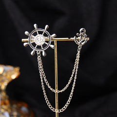 Necklace and brooch set on elegant display