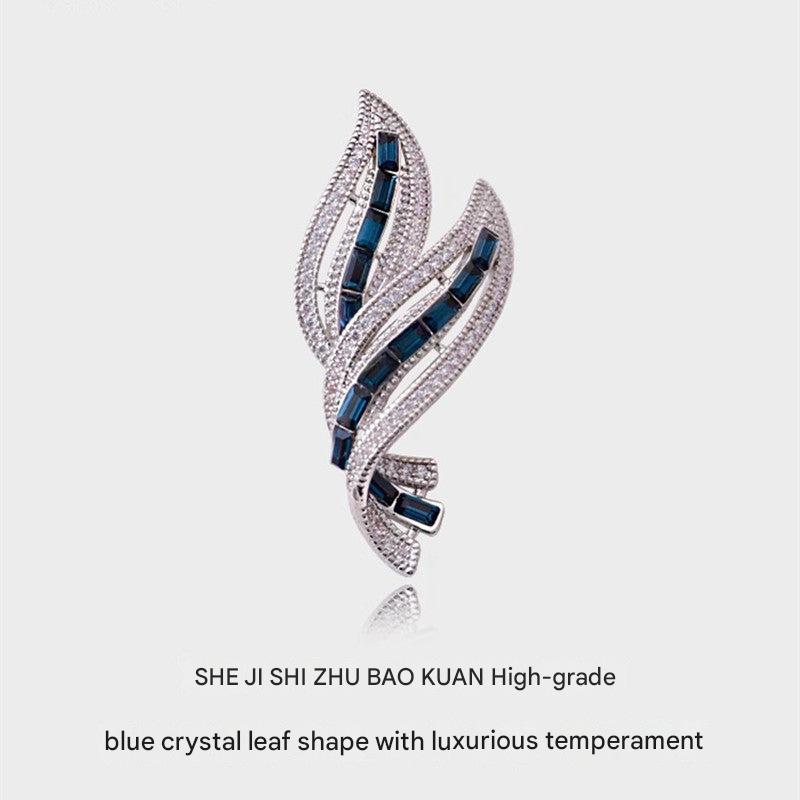 brooch showing intricate zirconia details