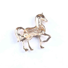 Stylish cat brooch pin on white background