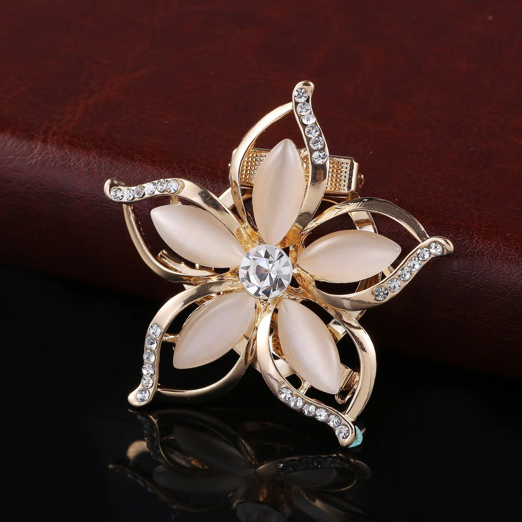 Close-up of stylish brooch pin