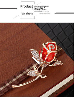 Elegant rose brooch lifestyle image