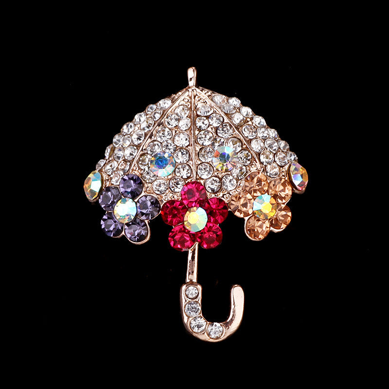 Standard size brooch with rhinestones