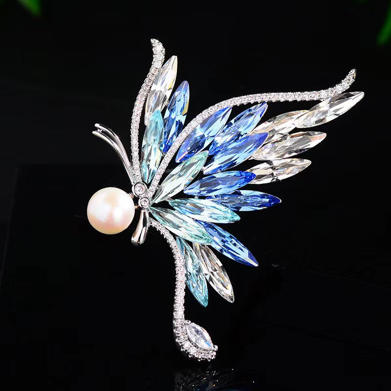 Fashion brooch on a model's outfit