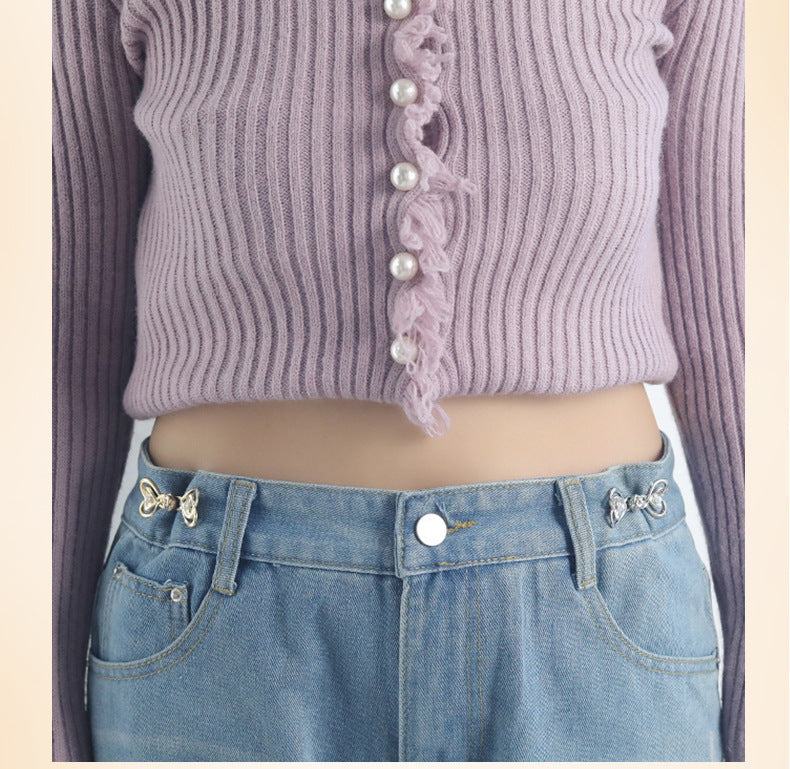 Versatile adjustable waist button for women's fashion