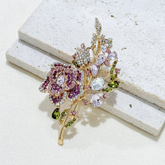 Floral brooch styling options for women