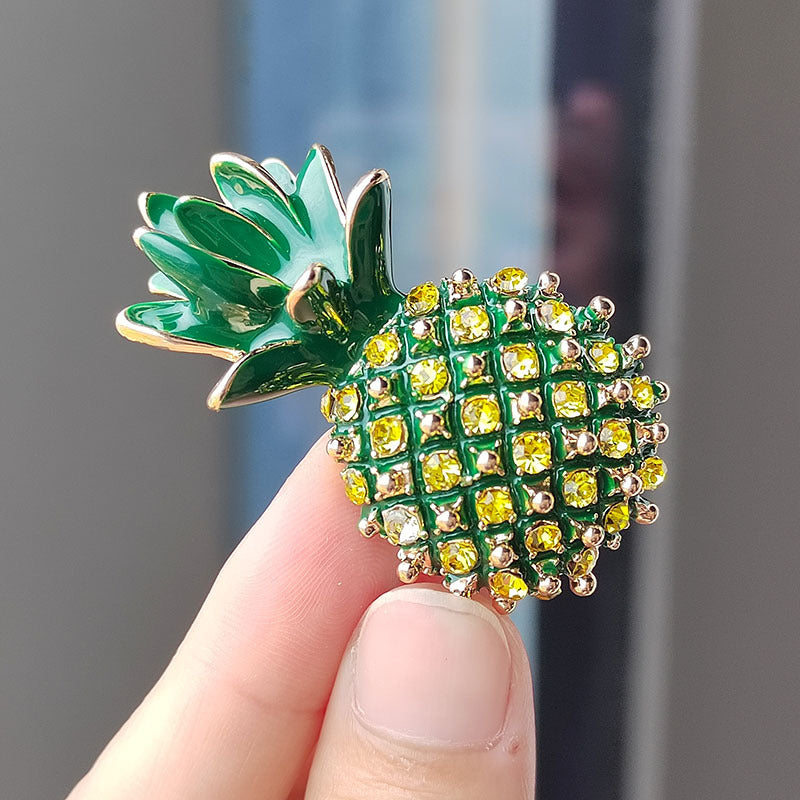 Stylish Pineapple Brooch on a jacket