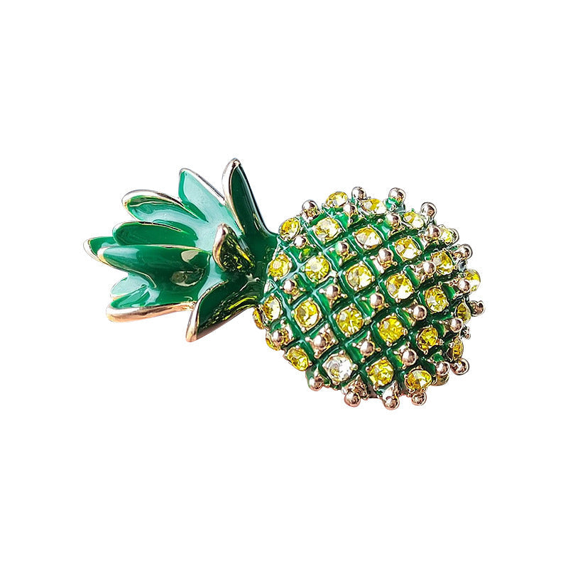 Pineapple Brooch stylish outfit display