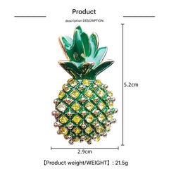 Trendy Pineapple Brooch side view