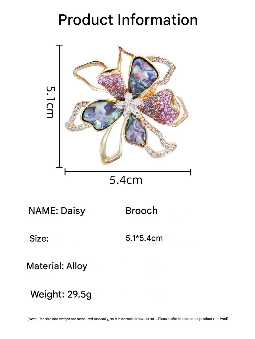 Brooch with stunning rhinestone craftsmanship