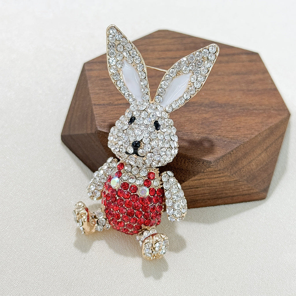 rabbit brooch front view