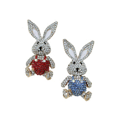 rhinestone bunny brooch display