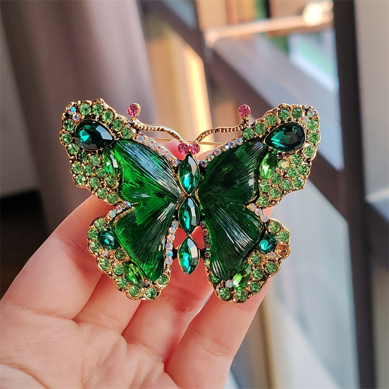Butterfly brooch in elegant blue design