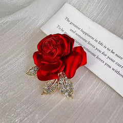 Stylish Wedding Brooch Decoration featuring vibrant rose