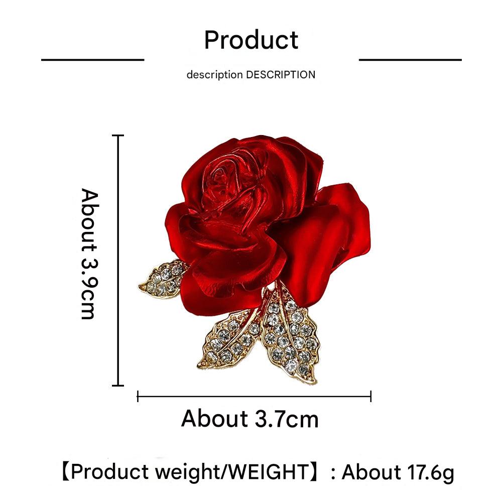 Versatile Rose Brooch Accessory pinned on clothing