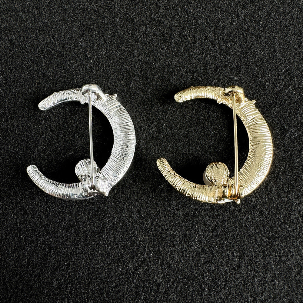 fashionable brooch styled with outfit