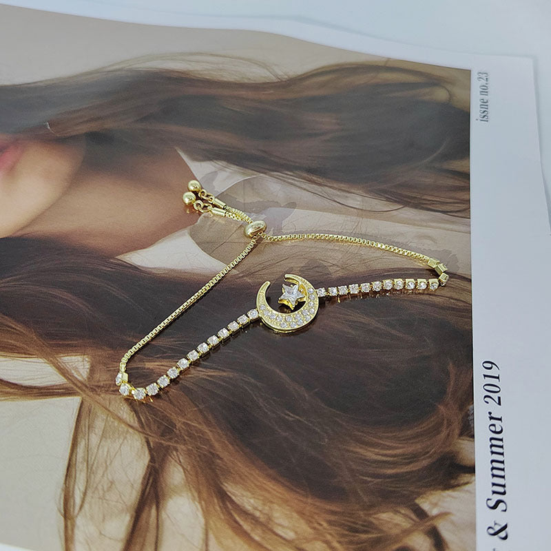 Close-up of Stylish Zirconia Bracelet