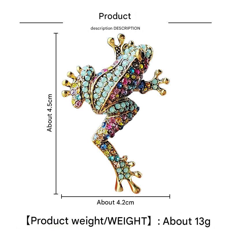 Charming Frog Brooch with vibrant colours