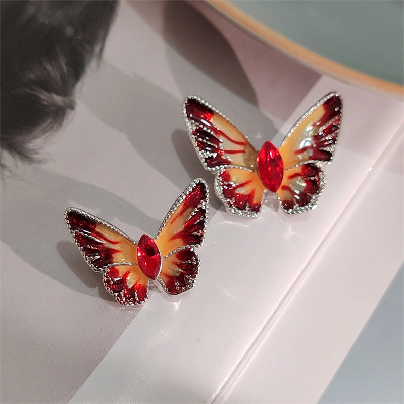 Butterfly brooch pin with vibrant colours