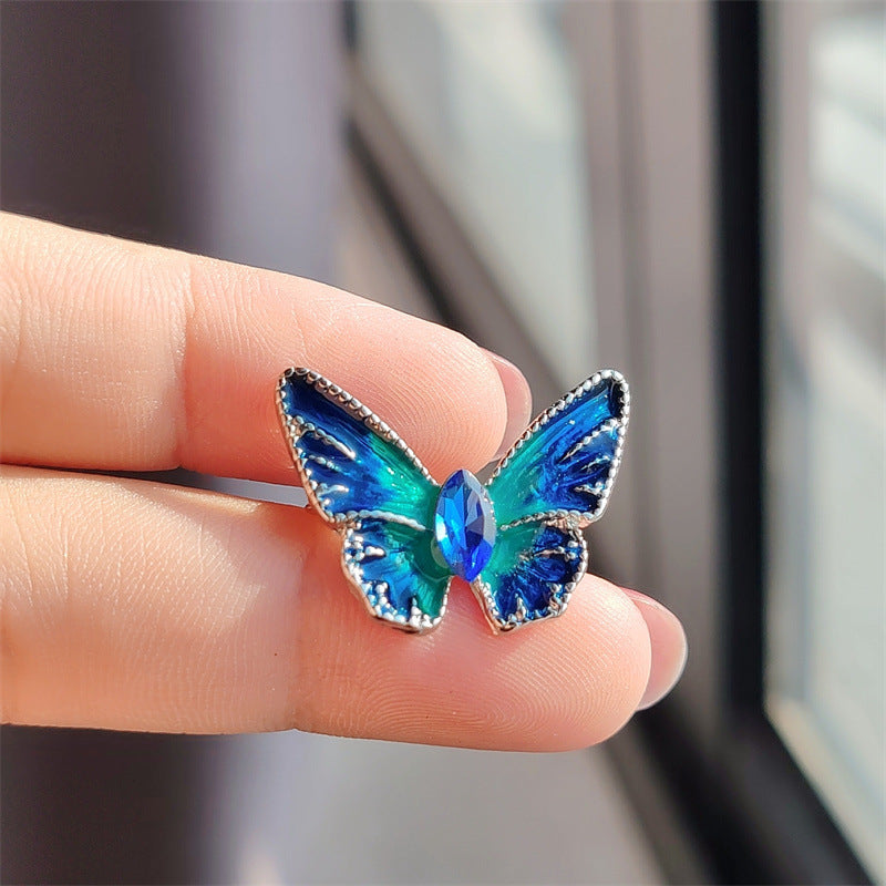 Colourful butterfly pin for jackets